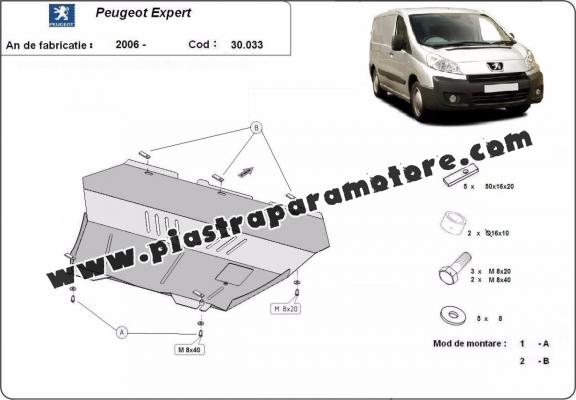 Piastra paramotore di acciaio Peugeot Expert