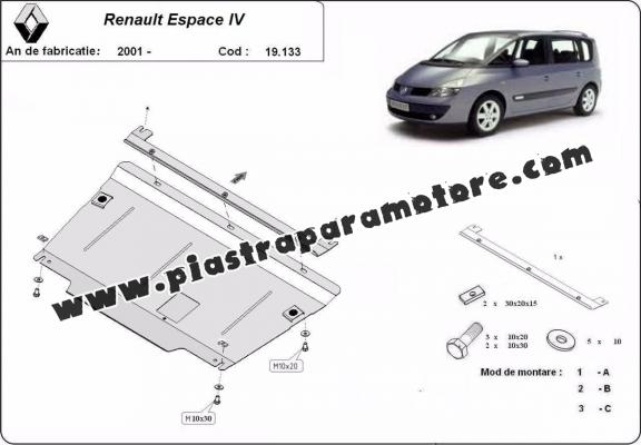 Piastra paramotore di acciaio Renault Espace 4