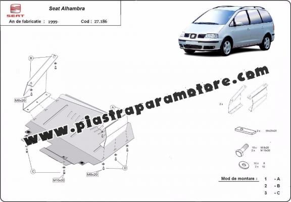 Piastra paramotore di acciaio Seat Alhambra