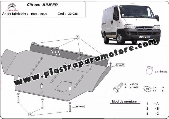 Piastra paramotore di acciaio Citroen Jumper