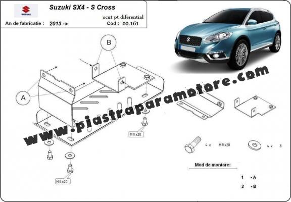 Protezione di acciaio per il differenziale  Suzuki S-Cross - 4WD