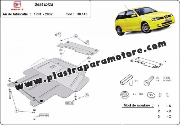 Piastra paramotore di acciaio Seat Ibiza