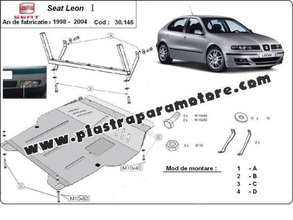 Piastra paramotore di acciaio Seat Leon