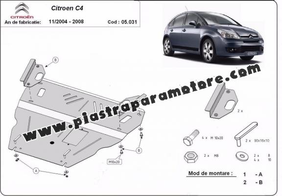 Piastra paramotore di acciaio Citroen C4