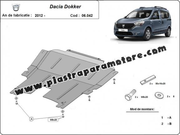 Piastra paramotore di acciaio Dacia Dokker