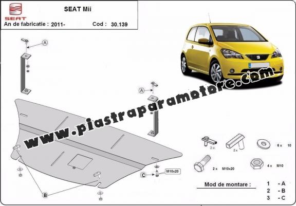 Piastra paramotore di acciaio Seat Mii