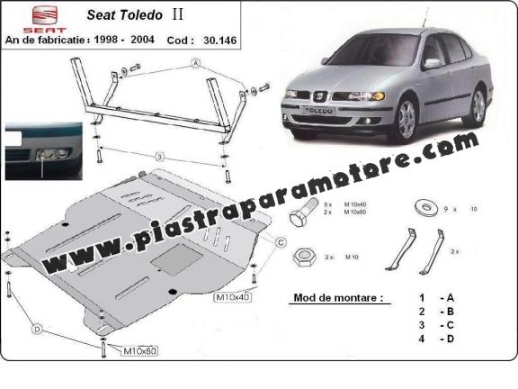 Piastra paramotore di acciaio Seat Toledo 2