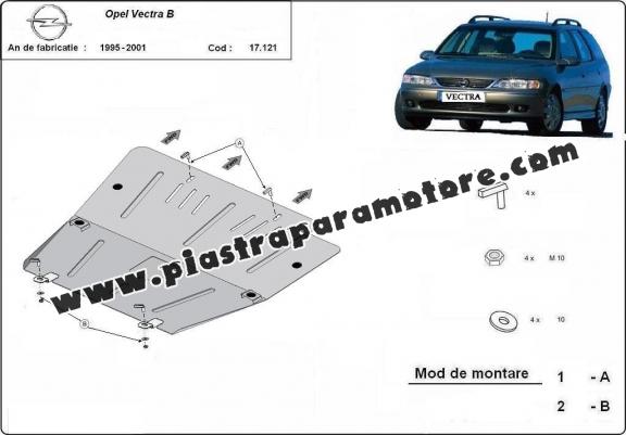 Piastra paramotore di acciaio Opel Vectra B