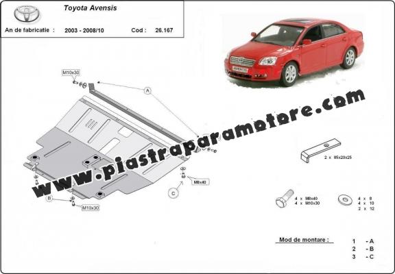 Piastra paramotore di acciaio Toyota Avensis