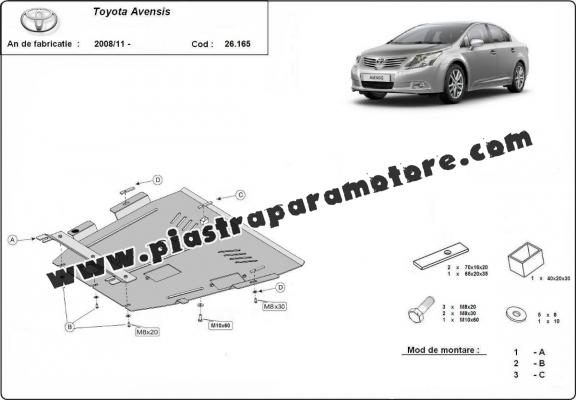 Piastra paramotore di acciaio Toyota Avensis