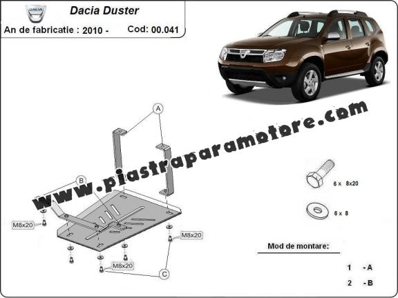 Protezione di acciaio per il differenziale  Dacia Duster