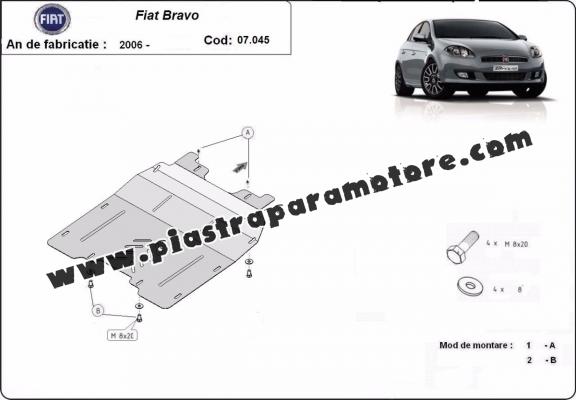 Piastra paramotore di acciaio Fiat Bravo