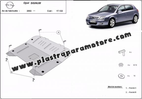 Piastra paramotore di acciaio Opel Signum