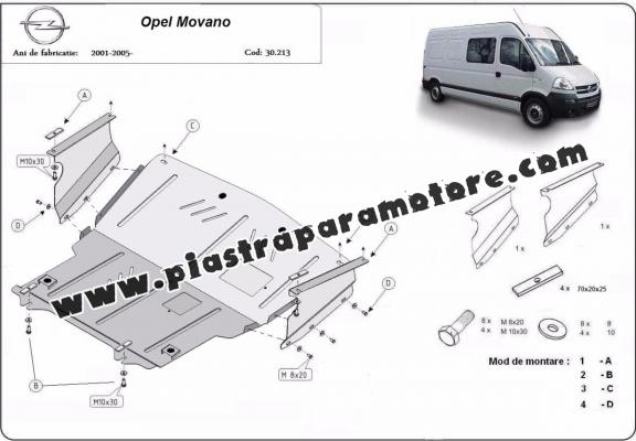 Piastra paramotore di acciaio Opel Movano