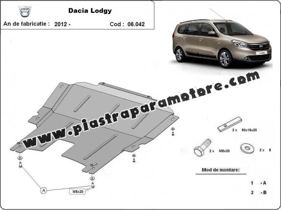 Piastra paramotore di acciaio Dacia Lodgy