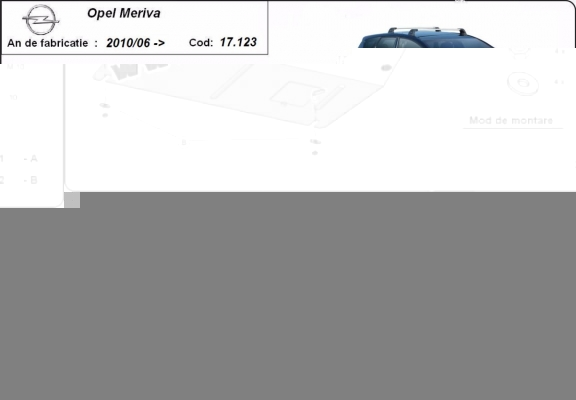 Piastra paramotore di acciaio Opel Meriva