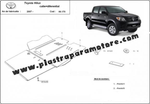 Protezione di acciaio per il differenziale  Toyota Hilux