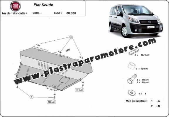 Piastra paramotore di acciaio Fiat Scudo