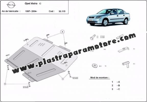 Piastra paramotore di acciaio Opel Astra G