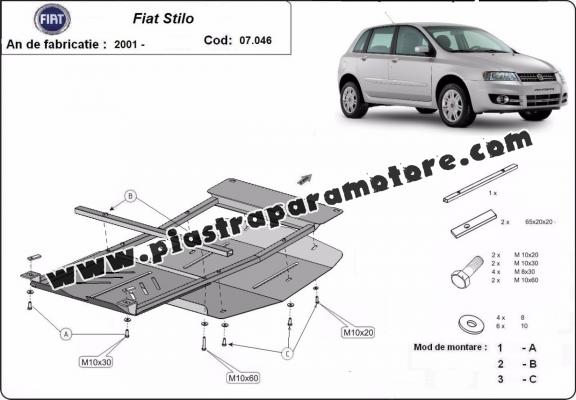 Piastra paramotore di acciaio Fiat Stilo