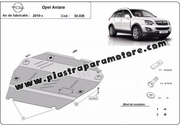 Piastra paramotore di acciaio Opel Antara