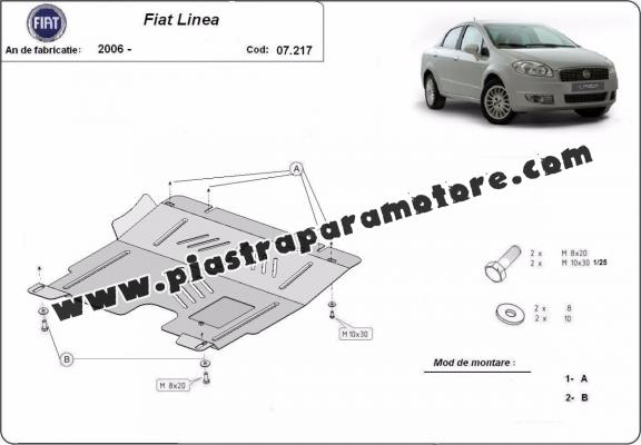 Piastra paramotore di acciaio Fiat Linea