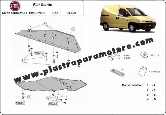 Piastra paramotore di acciaio Fiat Scudo