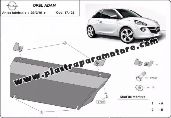 Piastra paramotore di acciaio Opel Adam