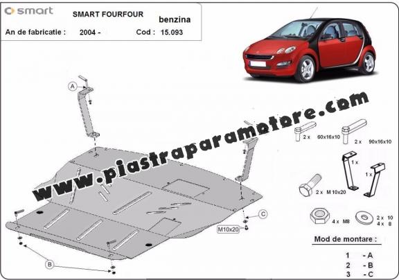 Piastra paramotore di acciaio Smart FourFour petrol