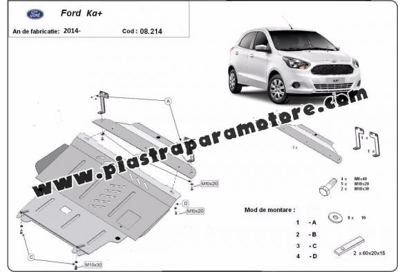 Piastra paramotore di acciaio Ford KA+