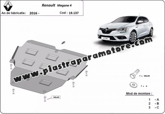 Piastra paramotore di acciaio Renault Megane 4