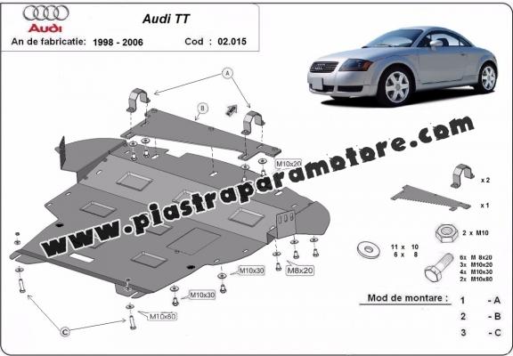 Piastra paramotore di acciaio Audi TT