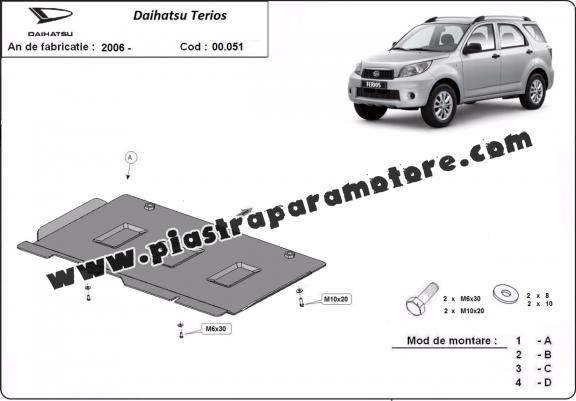 Protezione di acciaio per il cambio Daihatsu Terios