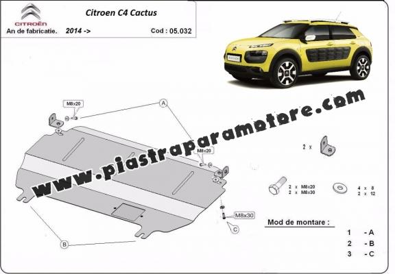 Piastra paramotore di acciaio Citroen C4 Cactus