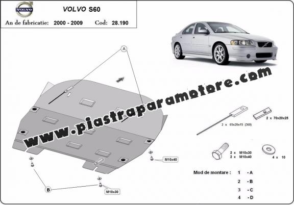 Piastra paramotore di acciaio Volvo S60