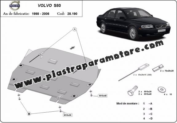 Piastra paramotore di acciaio Volvo S80