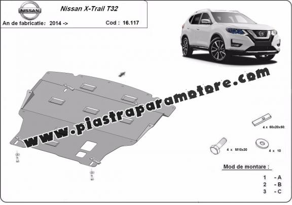 Piastra paramotore di acciaio Nissan X-Trail T32