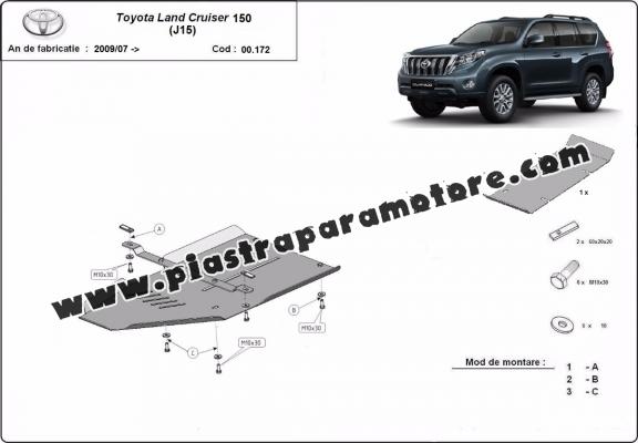 Protezione di acciaio per il cambio Toyota Land Cruiser 150