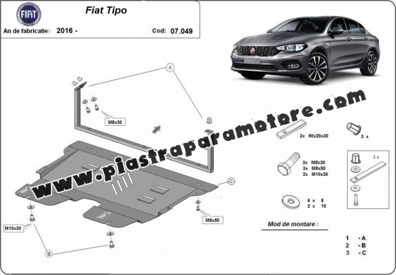 Piastra paramotore di acciaio Fiat Tipo