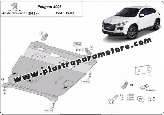 Piastra paramotore di acciaio Peugeot 4008