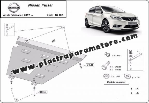 Piastra paramotore di acciaio Nissan Pulsar