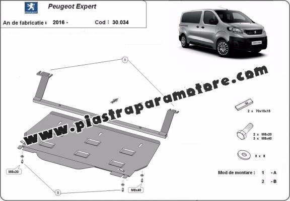 Piastra paramotore di acciaio Peugeot Expert Furgone
