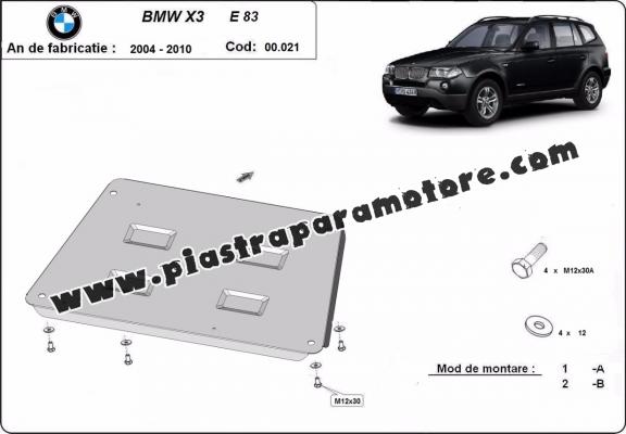 Piastra paramotore di acciaio BMW X3