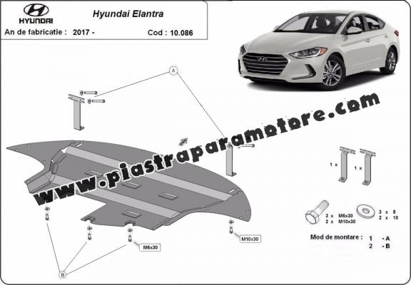 Piastra paramotore di acciaio  Hyundai Elantra