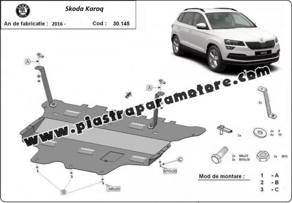 Piastra paramotore di acciaio Skoda Karoq - cambio manuale