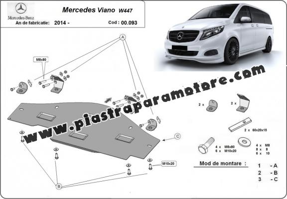 Protezione di acciaio per sistema Stop&Go Mercedes Viano W447, 4x2, 1.6 D