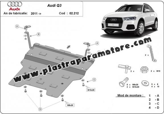 Piastra paramotore di acciaio Audi Q3