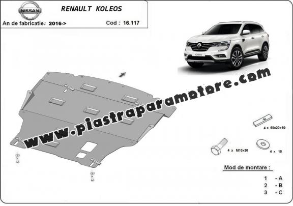 Piastra paramotore di acciaio Renault Koleos