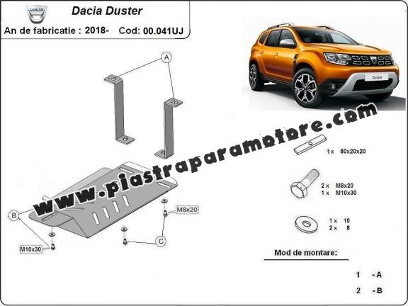 Protezione di acciaio per il differenziale  Dacia Duster 4x4