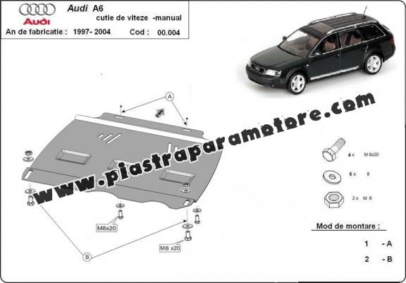 Protezione di acciaio per il cambio manuale Audi A6